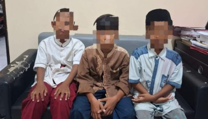 Polisi Amankan Tiga Bocah Pelaku Curanmor di Gresik Sudah Beraksi di Empat TKP