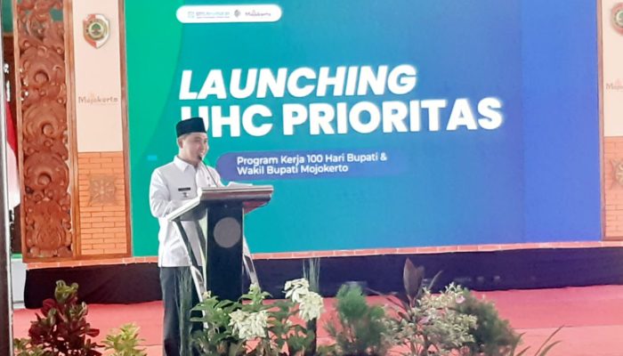 Bupati Mojokerto Melaunching UHC Prioritas Kabar Baik Bagi Masyarakat
