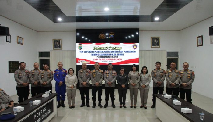 Kunjungan Tim Supervisi Keuangan Polda Sumut Disambut Kapolres Sergai