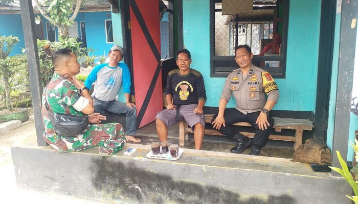 Sinergitas TNI dan Polri Polsek Cijeruk melalui Bhabinkamtibmas