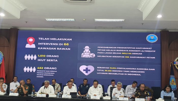 BNN RI Berhasil Ungkap 618 Kasus dengan 974 Tersangka