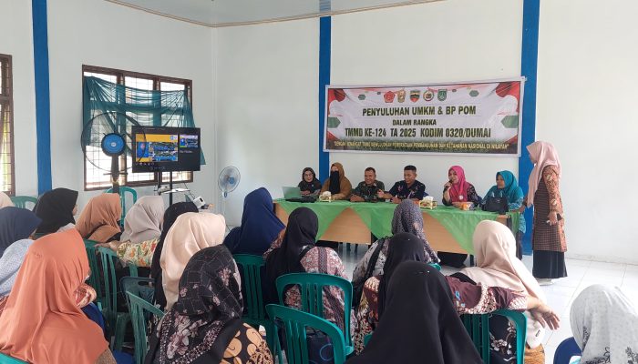 TMMD ke-124 Kodim 0320 Dumai Semangat UMKM Berkobar di Bukit Kayu Kapur Melalui Penyuluhan Produktif