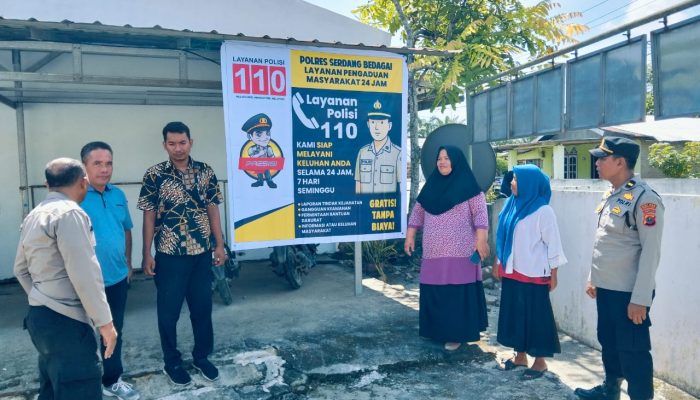 Polri Fast Respon, Polres Sergai Sosialisasi Penggunaan Pelayanan Cepat Kepolisian Hubungi 110 di 13 Kantor Pemerintah