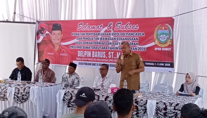 Sosialisasi Delfin Barus S.T DPRD Sumut” Penyebarluasan ideologi Pancasila dan Penguatan Wawasan Kebangsaan