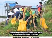 Peringati Hari Lingkungan Hidup Sedunia Satgas Pamtas Yonarmed 11 Kostrad Laksanakan Karya Bakti