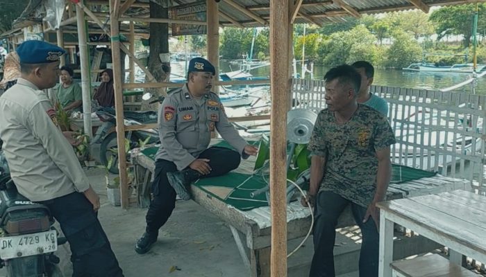 Aipda Haerul Umam SH Giat Patroli Binmas Serta Menghimbau Masyarakat Nelayan Selalu Waspada Terhadap Perubahan Cuaca