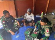 Satgas Yonif 521/DY Berikan Sosialisasi dan Layanan Kesehatan Bagi Warga Distrik Benawa
