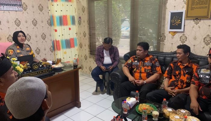 Ciptakan Kondusifitas Kapolsek Dramaga Polres Bogor Terima Kunjungan Ormas PP PAC Kecamatan Dramaga