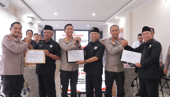 Tiga Kapolres dan Tiga Ketua Cabang PSHT Menyepakati Jaga Kondusifitas Pengesahan Warga Baru