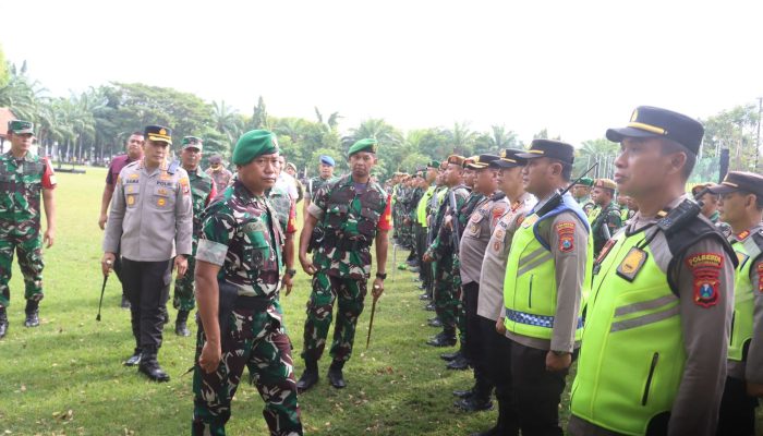 Jelang Kunjungan Wakil Presiden RI Gibran Rakabuming Raka TNI-Polri Gelar Apel Pengamanan VVIP