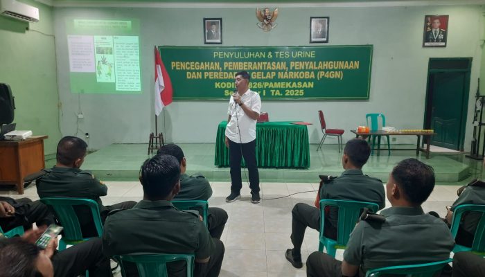 Kodim 0826/Pamekasan Gelar Penyuluhan P4GN Kepada Prajurit, Wujud Komitmen Perangi Narkoba