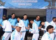 Pesan Kapolres Lamongan Selaku Ketua Umum PBVSI Saat Pemberangkatan Tim Bola Voli dalam Rangka Porprov