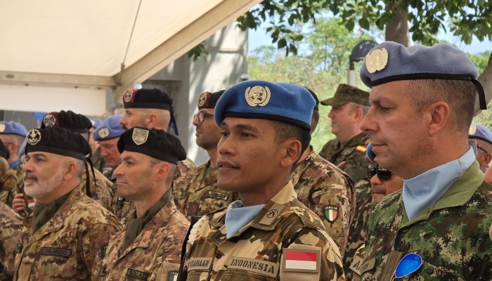 Personil Sempu XXV-Q Hadiri Upacara Serah Terima Jabatan Unifil Force Commander di Naqoura