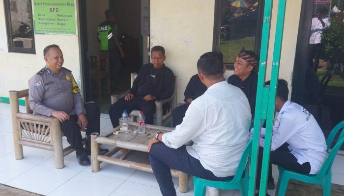 Bhabinkamtibmas Desa Mekarsari Polsek Rumpin Sambang Warga, Sampaikan Himbauan Kamtibmas