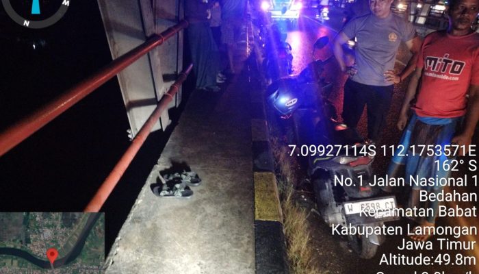 Polsek Babat Amankan Sepeda Motor Tanpa Pemilik di Jembatan Baru Widang-Babat