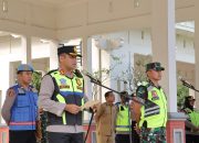 Polres Lamongan Gelar Apel Pengamanan Pengesahan Warga Baru PSHT 2025