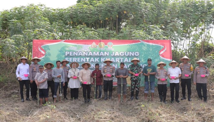 Kapolres Lamongan Hadiri Zoom Meeting Penanaman Jagung Serentak Bersama Kapolri Dukung Ketahanan Pangan Nasional