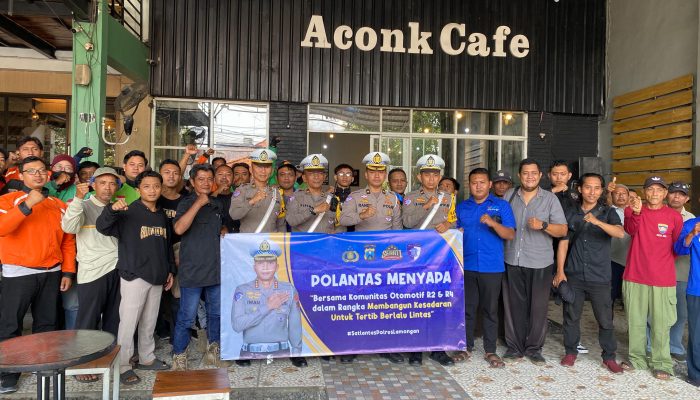 Polantas Menyapa Komunitas Roda Dua dan Empat di Aconk Cafe