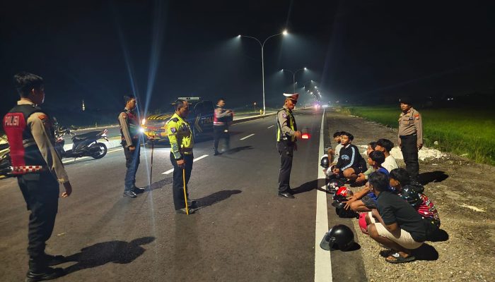 Polres Lamongan Gelar Patroli Harkamtibmas, Amankan Kelompok Balap Liar di Jalur Lintas Utara