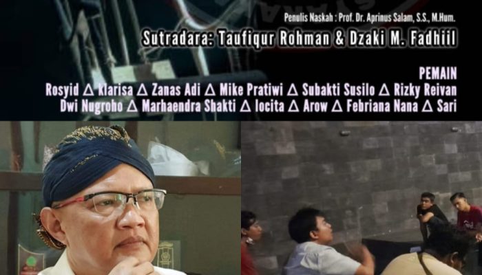 Tuman Sajikan Tanda Jasa Prof Aprinus Salam Pentas Rebon di Societet Militer Yogyakarta