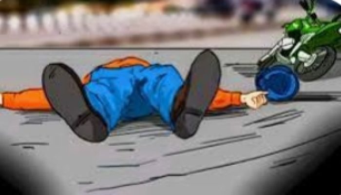 Akibat Mengendarai Motor Terlalu Kencang Pengendara Asal Lamongan Alami Kecelakaan di Manyar Gresik