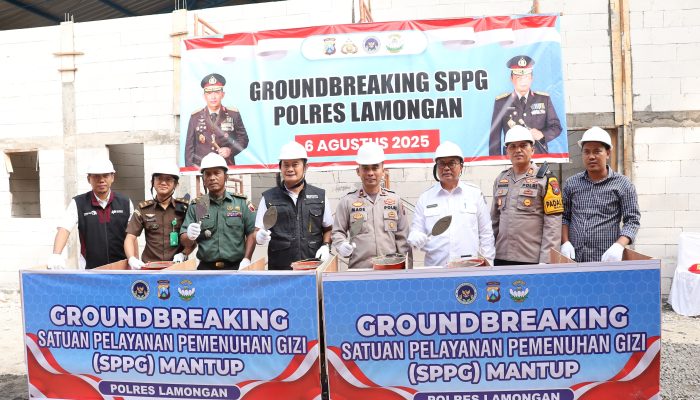 Wakapolres Lamongan Hadiri Groundbreaking Pembangunan SPPG Polres Lamongan Simbol Transformasi Humanis Polri