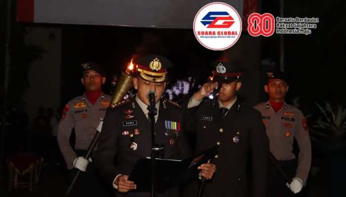 Kapolresta Banyuwangi Pimpin Apel Kehormatan dan Renungan Suci Di TMP Patrang Sambut HUT RI Ke-80
