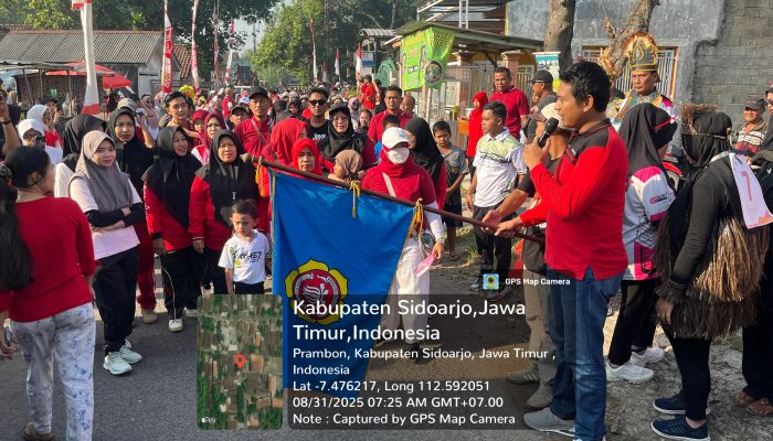 Peringati HUT Kemerdekaan RI Pemdes Dan Warga Desa Pejangkungan Adakan Jalan Sehat Dengan Ratusan Hadiah