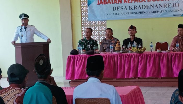Pengambilan Sumpah Jabatan Kepala Dusun Banjar Desa Kradenanrejo Kecamatan Kedungpring