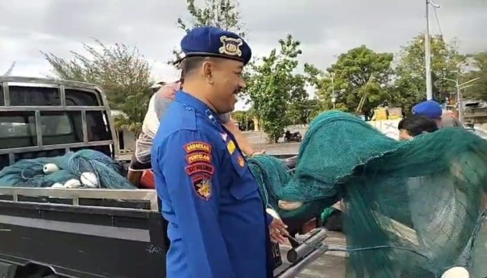 Aipda Haerul Umam SH Giat Patroli Pemantauan Serta Berikan Pemahaman Kepada Para Nelayan Untuk Selalu Mengunakan Alat Keselamatan Kerja