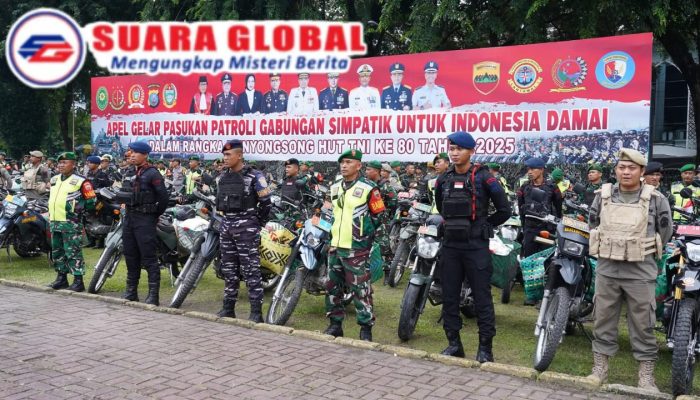 Patroli Gabungan Simpatik Warnai HUT ke-80 TNI di Medan
