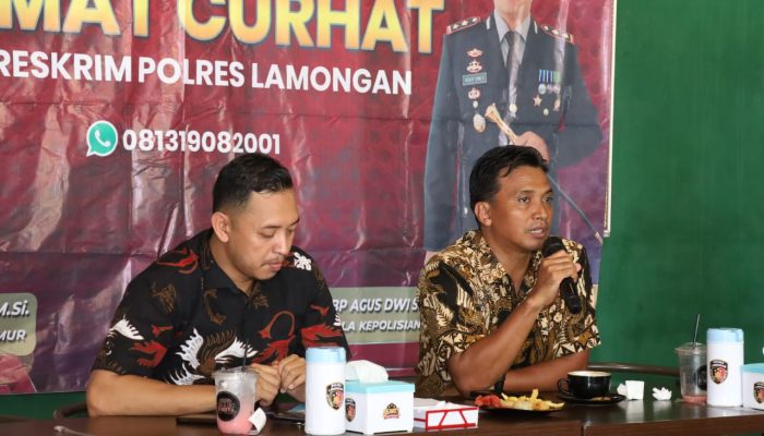 Satreskrim Polres Lamongan Gelar Jumat Curhat Berdialog Dan Tampung Aspirasi Mahasiswa