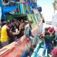 Satpolairud Polresta Banyuwangi Evakuasi 25 Korban Kapal Terbakar KM Anugrah Indah 18 Di Perairan Muncar