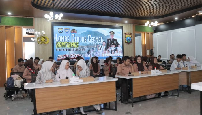 Polres Lamongan Gelar Lomba Cerdas Cermat Kamtibmas Tingkat SMA/SMK/MA Piala Kapolres Lamongan