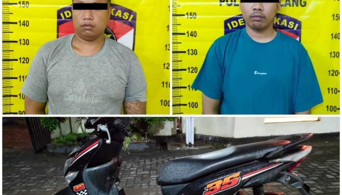 Tim Gabungan Unit Reskrim Polsek Dau Serta Unit Opsnal Polres Malang Berhasil Meringkus Dua Orang Pelaku Pencurian Sepeda Motor