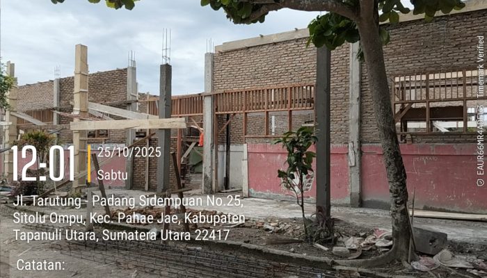 Proyek Revitalisasi Sekolah Dasar Negeri 173254 Pahae Jae Dikerjakan Sesuai Peraturan