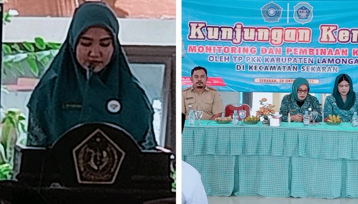 Kunjungan Kerja Tim Penggerak PKK Kabupaten Lamongan di Kecamatan Sekaran.