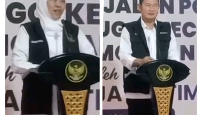 Gubernur Jawa Timur Kofifah Indar Parawansa Resmikan Pembangunan Jalan di Sekaran