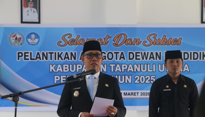 Bupati Tapanuli Utara Lantik Anggota Dewan Pendidikan Dorong Peningkatan Kualitas Sumber Daya Manusia Berikut Pendidikan Berkarakter