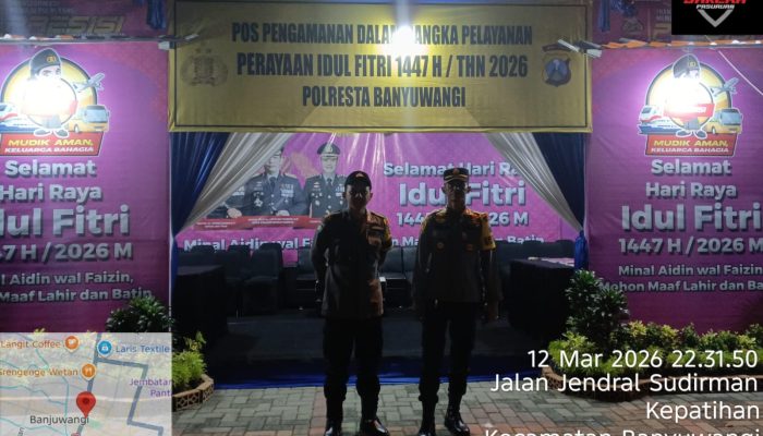 Menjelang Hari Raya Idul Fitri Polsek Kota Banyuwangi Tingkatkan Pengaman Arus Mudik Lebaran 2026