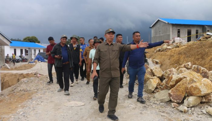 Bupati Tapanuli Utara Tinjau Hunian Sementara Desa Sibalanga Serta Siapkan Lahan Di Desa Pagaran Lambung I Mencapai Akselerasi Pemulihan Pasca Bencana