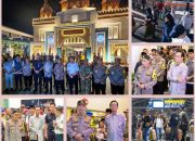 Kapolri Didampingi Gubernur Daerah Istimewa Yogyakarta Meninjau Stasiun Tugu