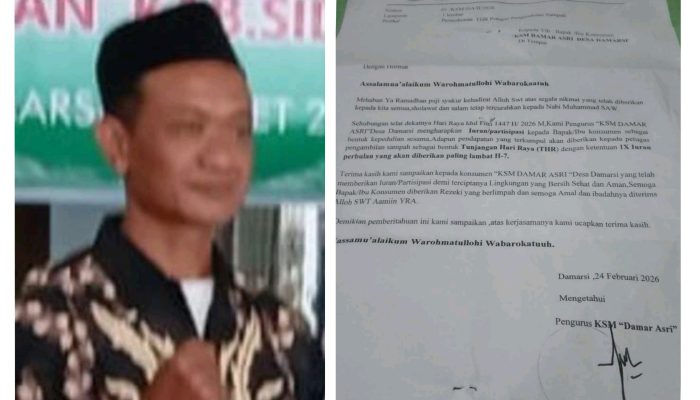 Surat Permintaan THR Dari Muklas Hafidhi Ke Warga Damarsi Diduga Kuat Masuk Kategori Pungli Dan Layak Dipidanakan
