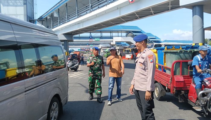 Personel Satpolairud Resta Banyuwangi Giat Patroli Serta Pemantauan Ketat Di Pelabuhan ASDP Banyuwangi
