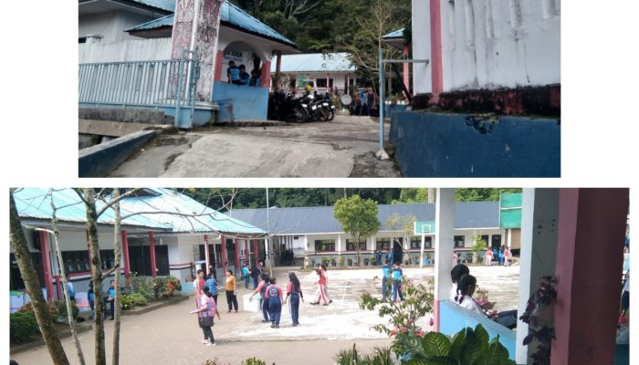 Kepala Sekolah SMP Negeri 4 Tarutung Prioritaskan Pendidikan Karakter Dilanjutkan Kegiatan Kebersihan lingkungan Sekolah 