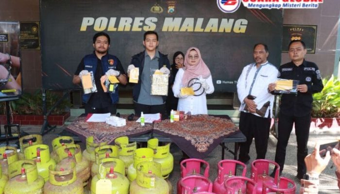 Polres Malang Bongkar Sindikat Pengoplos LPG Bersubsidi di Kepanjen