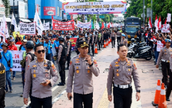 Polrestabes Surabaya Siapkan 22 Titik Kanalisasi Pelayanan Pengamanan May Day 2026