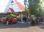 Polres Lamongan Sterilisasi dan Amankan Gereja Saat Ibadah Kenaikan Yesus Kristus