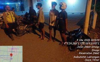 Polsek Deket Tindak Lanjuti Laporan 110 Aksi Balap Liar Depan SPBU, Motor Tanpa Plat serta Knalpot Brong Diamankan
