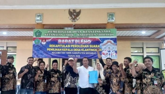 Suherno Widyanto Menangkan Pilkades Klanting Sari 2026 Dengan Selisih Suara Cukup Signifikan